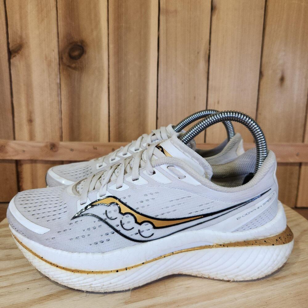Saucony Endorphin Speed 3 Shoes Womens 7.5 White Mesh Running Sneakers S10756-14
